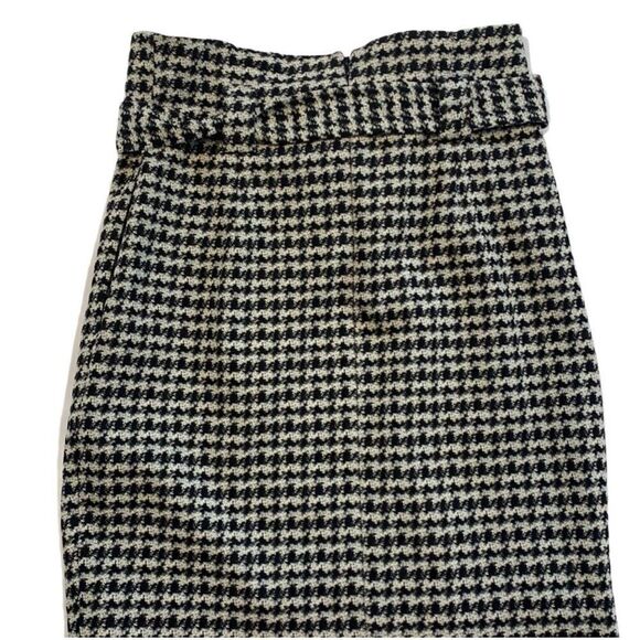 New! Express Black and White Houndstooth Mini-Skirt Sz 10 - Picture 2 of 5